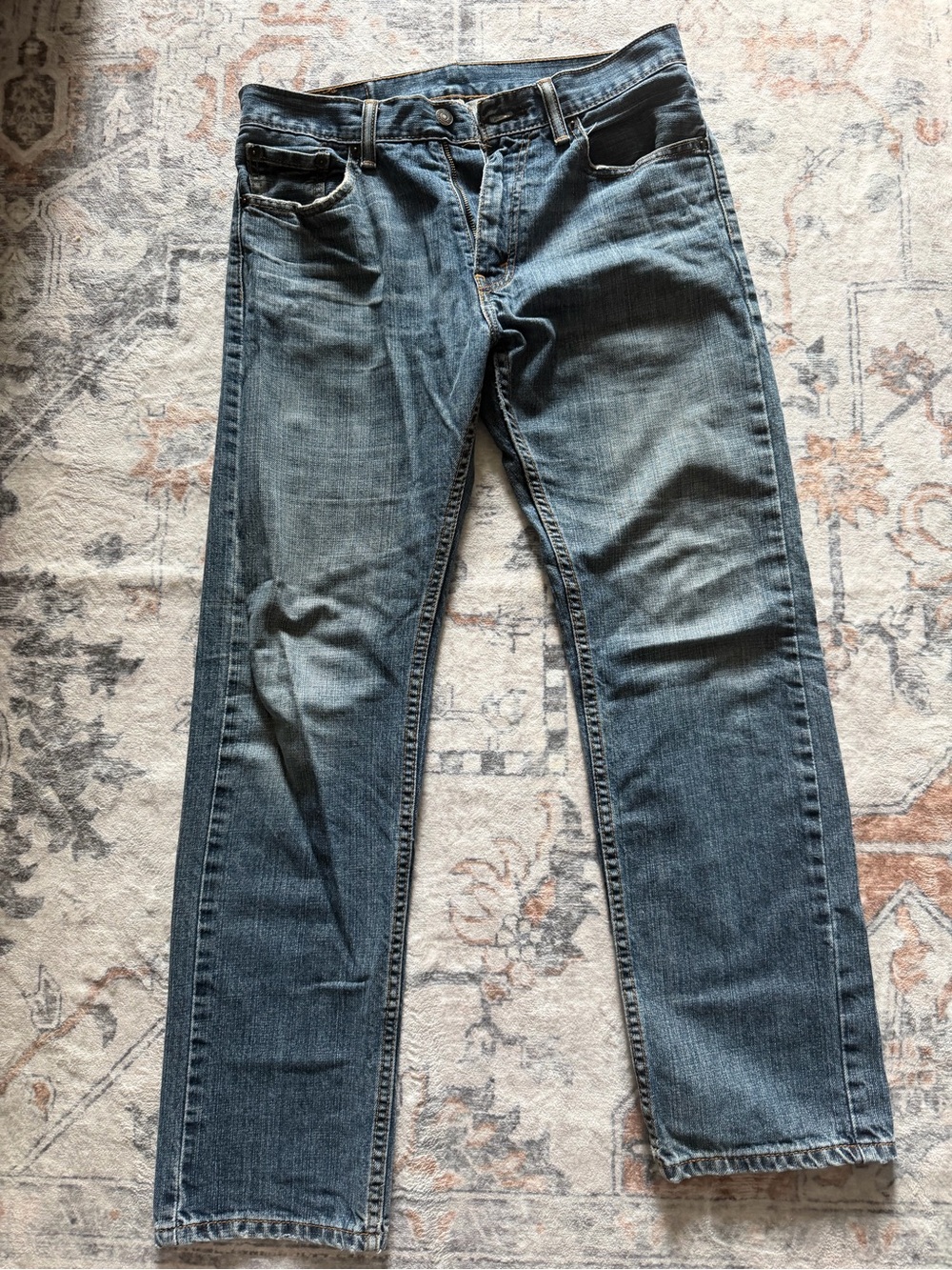 Levi’s 505 Regular Fit Jeans Mens W30 L30 Medium Wash Blue Straight Leg